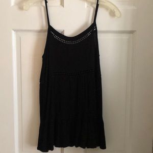 Black tank with decorative trimming